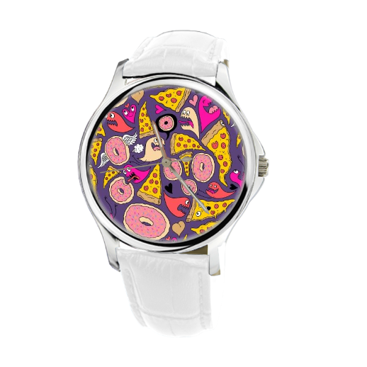 Women Fashion Print Stainless Steel Quartz Watch